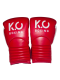 K.O. boxing gloves pure leather in red and white